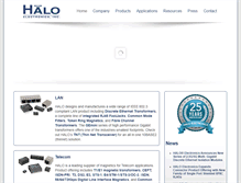 Tablet Screenshot of haloelectronics.com